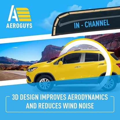 Extra Durable Window Deflectors in-Channel Window Visors Rain Guards Fit - Image 5