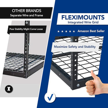 FLEXIMOUNTS 4x6 Overhead Garage Storage Adjustable Ceiling Rack 72" Length x - Image 4