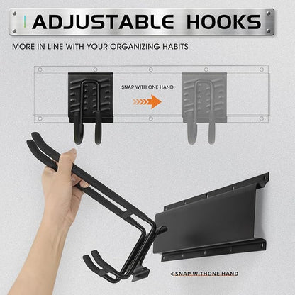 Garage Tool Organizer Wall Mount, Heavy Duty Garage Organization Tool Storage - Image 5