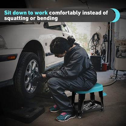 DURATECH Rolling Mechanic Stool, Shop Stools - Image 3