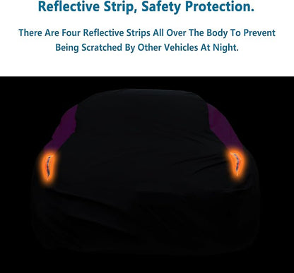 MORNYRAY Waterproof Car Cover All Weather Snowproof UV Protection Windproof - Image 4