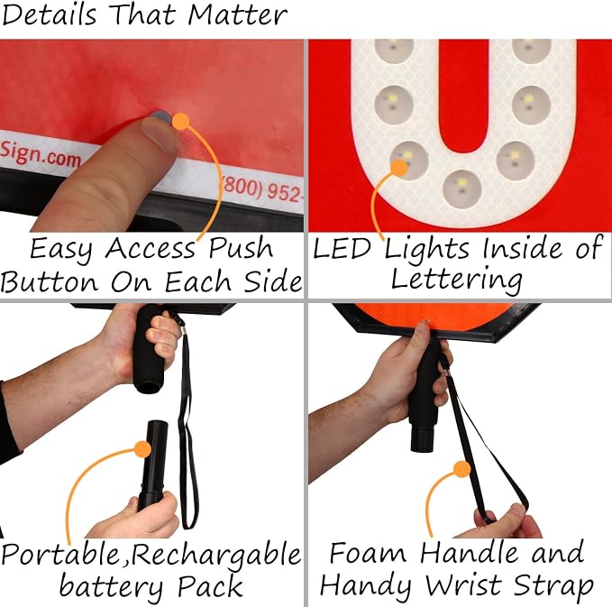 SmartSign LED STOP SLOW Paddle - Image 8