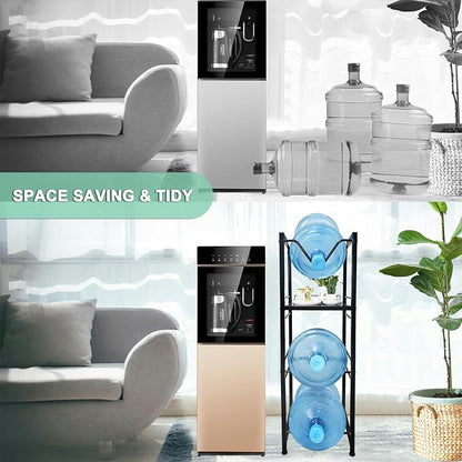 5 Gallon Water Jug Holder with 3-Tier Storage Shelves - Image 7