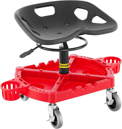 VEVOR Rolling Garage Stool, 300LBS Capacity, Adjustable Height from 18 in to 23 - Image 9