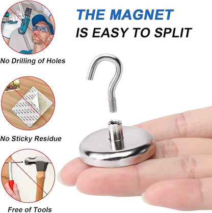 LOVIMAG 100LBS Heavy Duty Magnetic Hooks, Strong Neodymium Magnet Hooks - Image 4