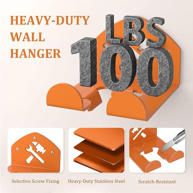 Garage Organization Storage Trimmer Rack Garden Power Tool Hanger - Image 2
