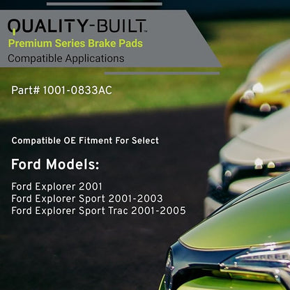 Premium Ceramic Front Brake Pads Compatible - Image 3