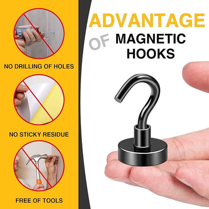 DIYMAG Black Magnetic Hooks, 50 LB Heavy Duty Magnet - Image 5