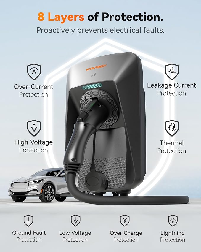 WOLFBOX Level 2 ev Charger 48 Amp J1772, Hardwired ev Charger Level 2 - Image 6