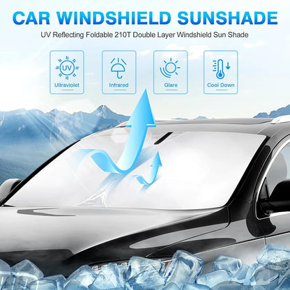 KUST Windshield Sun Shade for Audi Q7 Accessories 2007-2015 Window Shade Sun - Image 2