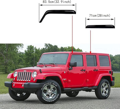 Side Window Visor Vent Deflector Rain Guard - Image 2
