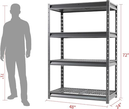 The Atlas 48" W Heavy Duty Garage Shelving Unit Load 12000 Lbs, 4-Tier Metal - Image 2