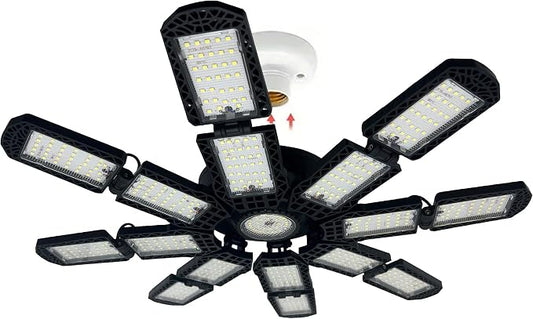 LED Garage Light, Super Bright Screw in E26/E27 Ceiling Shop Work Lamp by PINSAI