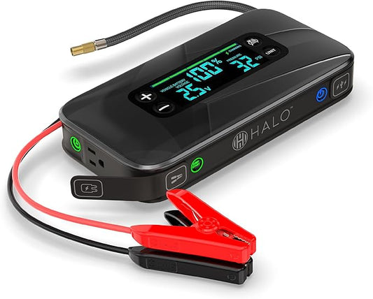 HALO Bolt Ultimate 3 Portable Car Battery Jump Starter | 130 PSI Air Compressor by Halo