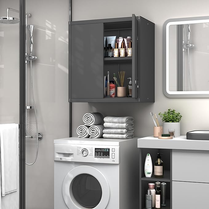 GREATMEET Metal Wall Cabinet, Wall Mounted Cabinet - Image 8