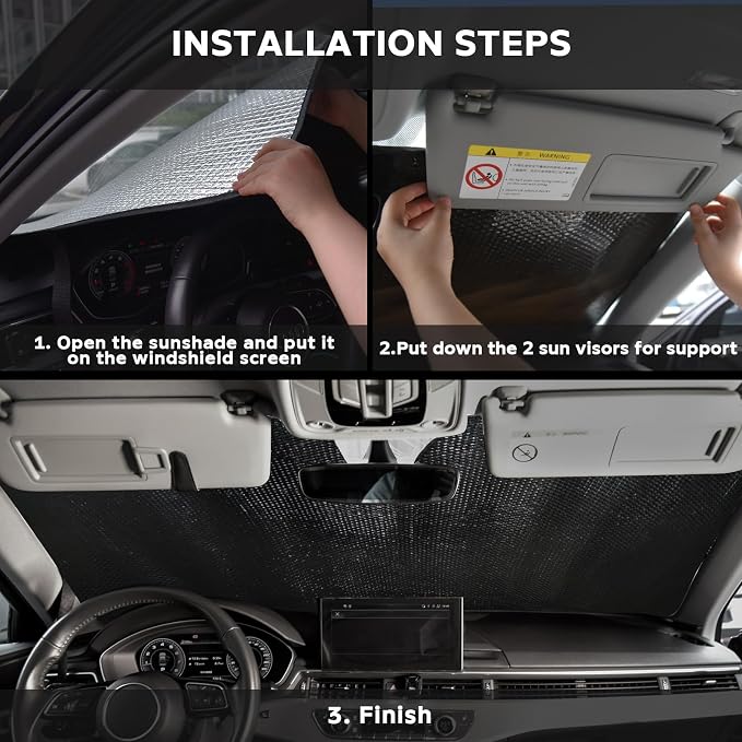 Windshield Sun Shade for Kia Telluride 2020-2025 - Image 4