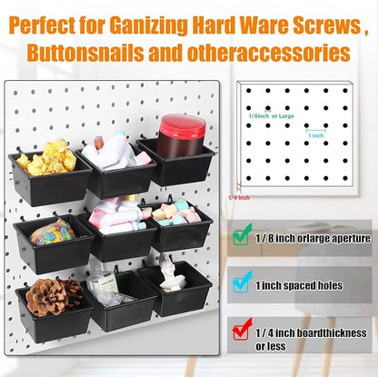 Yookeer 20 Pcs Pegboard Bins and Cups - Image 4