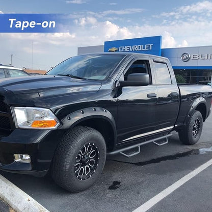 Window Visors Rain Guards for 2009-2018 Dodge Ram 1500 Quad Cab, Out-Channel - Image 3