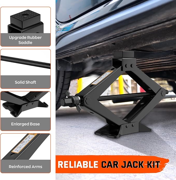 Universal Car Jack Kit Scissor Jack - Image 5