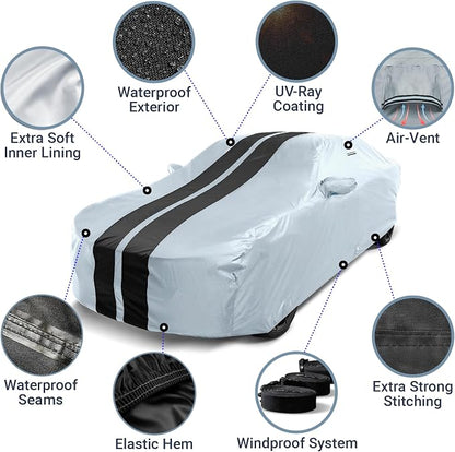iCarCover Custom Car Cover for Buick Allure Waterproof All-Weather Rain Snow UV - Image 4