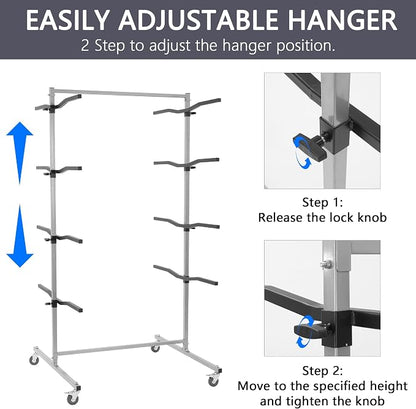 Floor Mobile Bumper Storage Rack, Heavy Duty Double Sided Bumper Storage Rack - Image 4