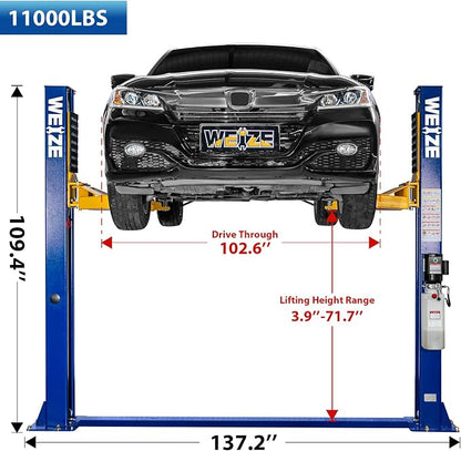 WEIZE 11000lbs Two Post Lift Auto Lift 2-Post Lift Car Lift Auto Lift 2 Post - Image 3