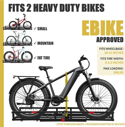 Hitch-Mount Bike Rack for Ebike Heavy-Duty - Image 3
