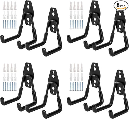 8 Pack Garage Hooks, Garage Tool Organizer Wall Mount, Heavy Duty by KAROSOM