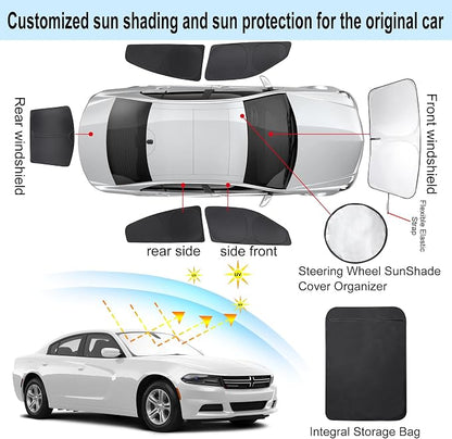 TINGLU Window Shades for Dodge Charger 2011-2023 Accessories Car Side Full - Image 3