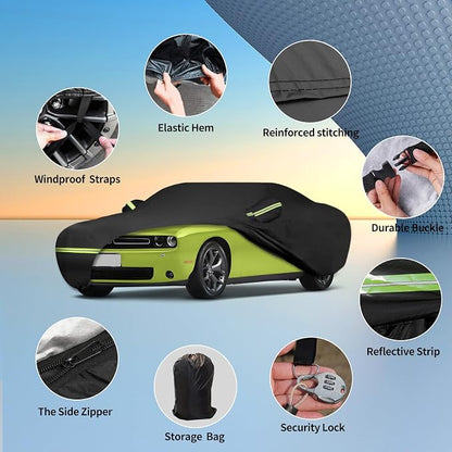 Waterproof Car Covers for 2008-2025 Dodge Challenger Custom Heavy Duty - Image 2