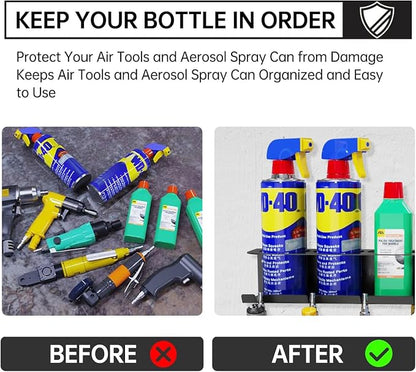 Spray Can Holder Rack Organizer, Pneumatic Tool Aerosol Rack Combo Paint Bottle - Image 3