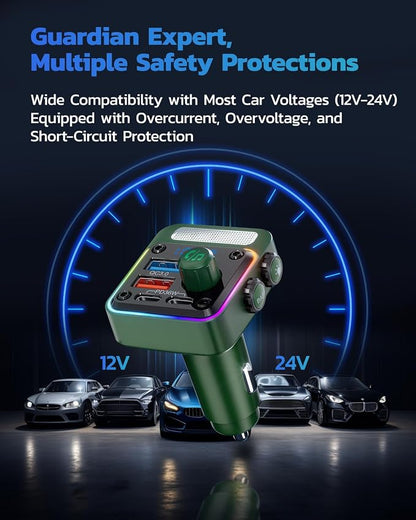 Nulaxy 54W Bluetooth 5.3 Car Adapter - Image 8