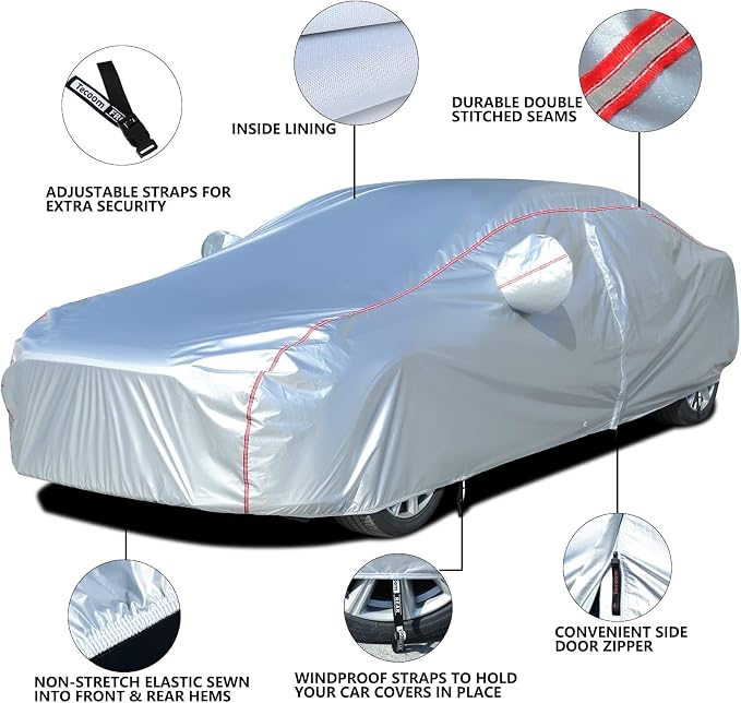 Tecoom Hard Shell Oxford Material Door Shape Zipper Design Waterproof UV-Proof - Image 4