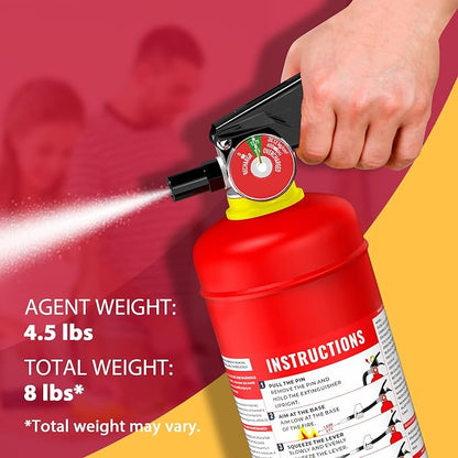 ABC Dry Powder Fire Extinguisher, 4.4 lb – 2-A:10-B：C Rated - Image 2