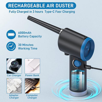 ATEngeus Compressed Air Duster, Electric Air Duster, Cordless Air Duster - Image 7