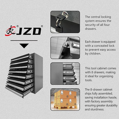 JZD Garage Storage Cabinet System Workbench Set Workshop - Image 6