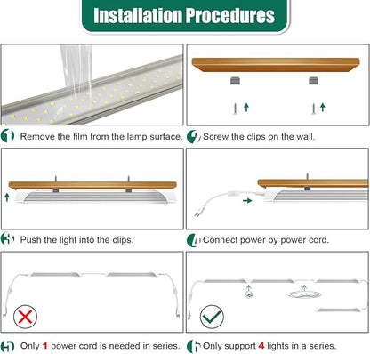 6 Pack LED Shop Light 2FT 30W, 4350LM 5000K Utility Garage Lights, Linkable - Image 5