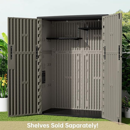 KINYING Outdoor Storage Shed, 57 Cu.ft Vertical Outdoor Storage Cabinet - Image 7