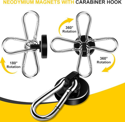 DIYMAG Black Magnetic Hooks, 110LBS Heavy Duty Neodymium Magnetics - Image 3
