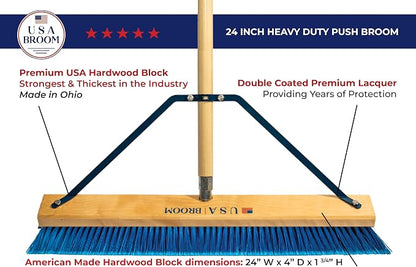 24" Everyday Sweep Indoor/Outdoor Push Broom - Image 4
