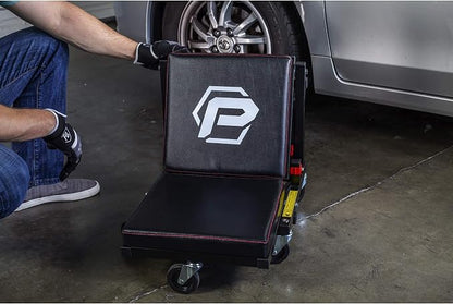Powerbuilt 2-in-1 Rolling Creeper Seat Converts from High to Low Roller Seat - Image 4