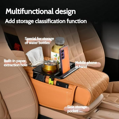 Car Center Console Cover Booster Multifunctional Car Center Console Cushion Pad - Image 2