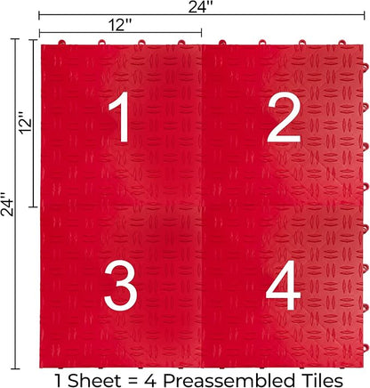 Big Floors GarageTrac Diamond, Interlocking Non-Slip Garage Flooring Tile - Image 2
