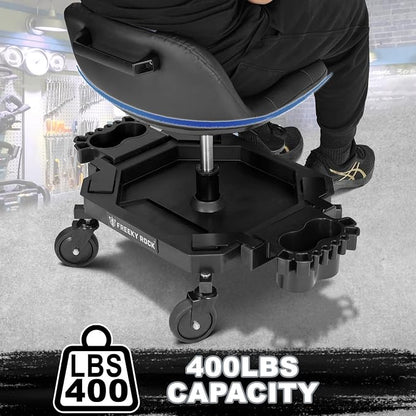 Rolling Stool with Wheels, Adjustable Height Pneumatic Garage Work Mechanic - Image 7