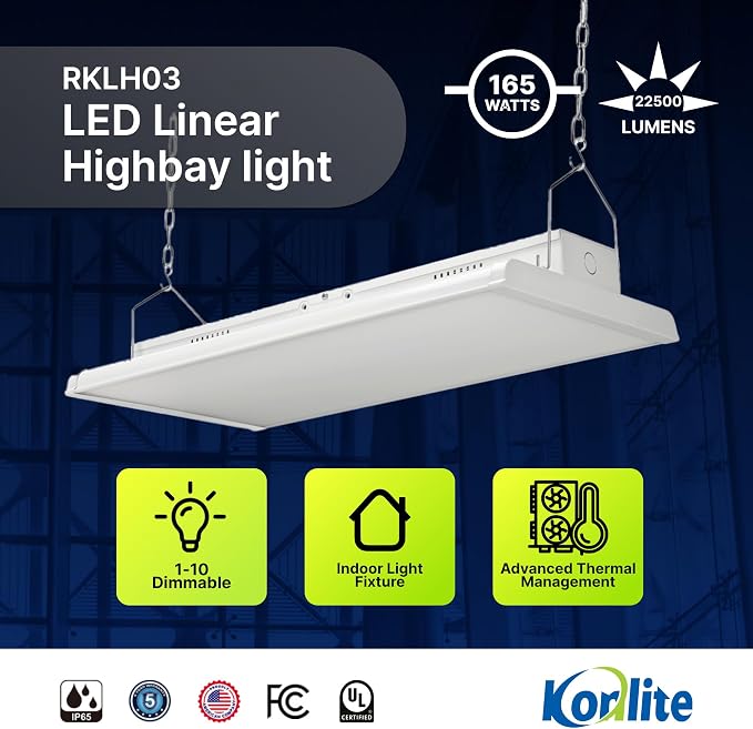 2 FT Linear LED Shop Light, Industrial & Warehouse Use, 5000K Daylight - Image 2