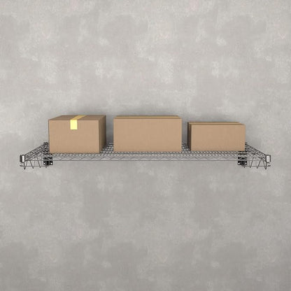 24" x 60" Chrome Wire Wall Mount Shelf - Image 5
