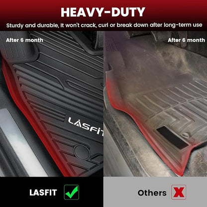 LASFIT Floor Mats for Ford Explorer 2020-2025 7 Passenger TPE All Weather - Image 4