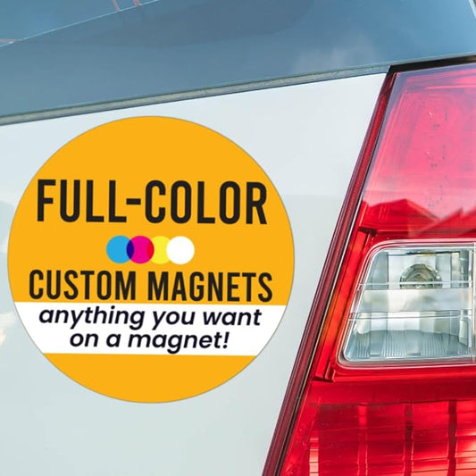 Magnet Me Up Customizable 30 Mil Round Magnet- 6”, Weatherproof Car Magnet by MagnetMeUp