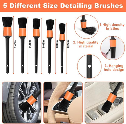 Viewsun Windshield Cleaner Tool, Detailing Kit Cleaner, Detailing Brush - Image 4