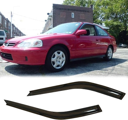 Side Window Wind Vent Deflector, Dark Smoke Nice Window Visor fit by Puermto